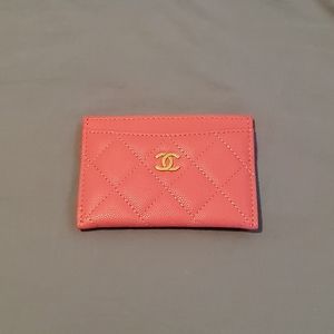 Chanel Card Holder in Pink Caviar